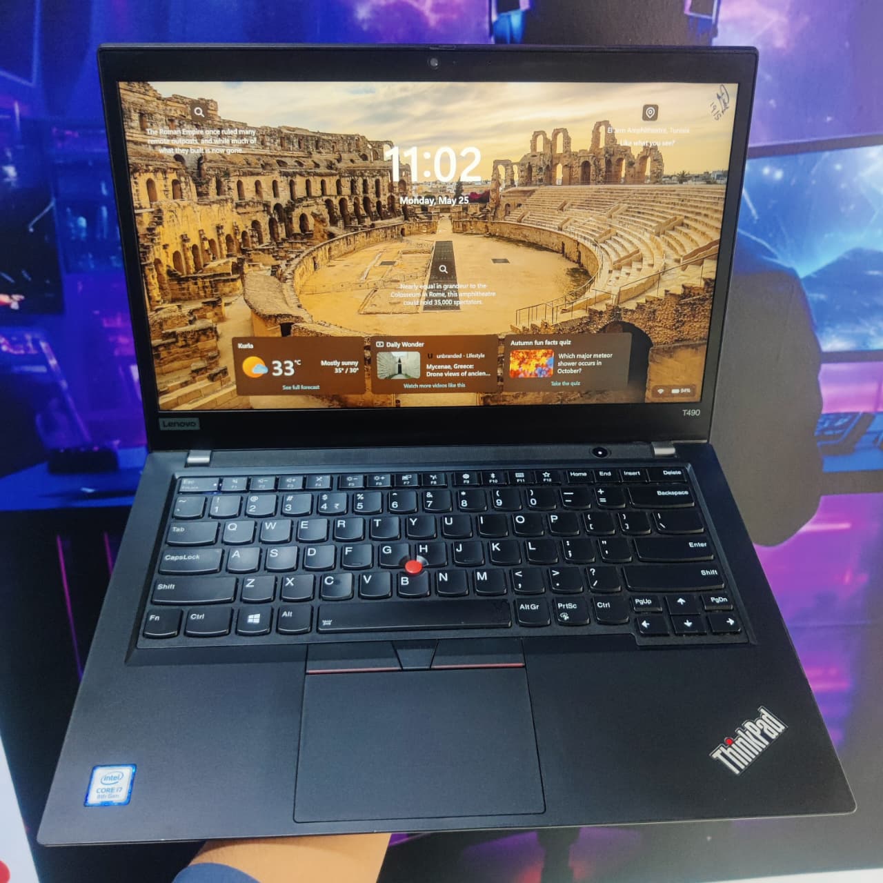 Lenovo Thinkpad T490, Core i7 8th Gen, 16Gb Ram, 256Gb Ssd, (Refurbished)
